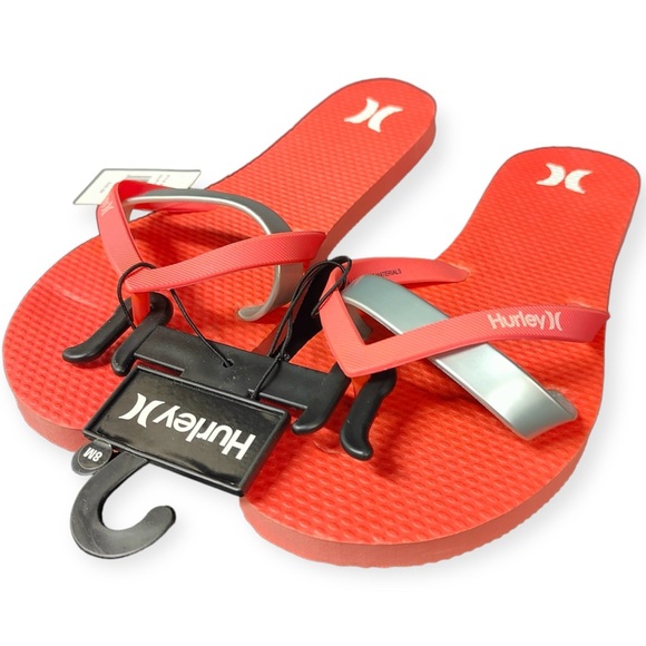 Hurley Women’s Size 7/8 Flip Flop Thong Sandals Brave Floral Pink - Picture 3 of 6